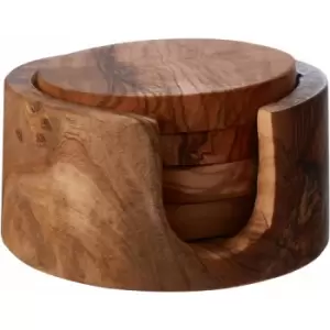 Image of Kora Olive Wood Coaster - Premier Housewares