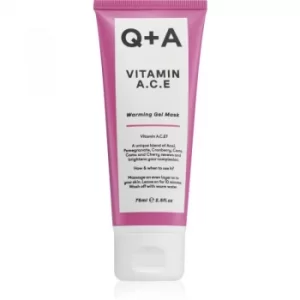 Image of Q+A Activated Charcoal Soothing Gel Mask With Vitamins A, C, E 75ml