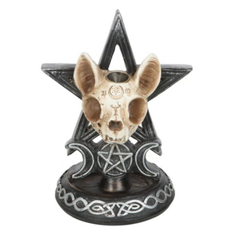 Image of Something Different Something Different Ouija Cat Backflow Incense Burner in Black One Size Unisex 5063574403344