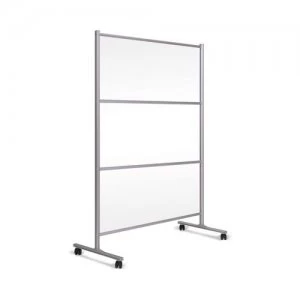 Image of Bi-Office Mobile Stand W/ Glass Panel 1200x1500