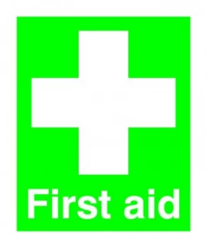 Image of Safety Sign First Aid 100x250mm PVC