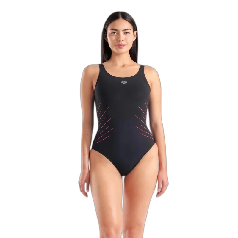 Image of Womens 1 Piece swimsuit Arena Isa Squared Back C Cup Noir Female 38