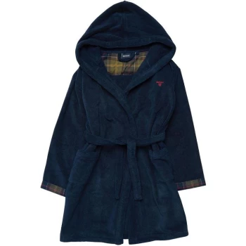 Image of Barbour Boys Lucas Dressing Gown - Navy NY91