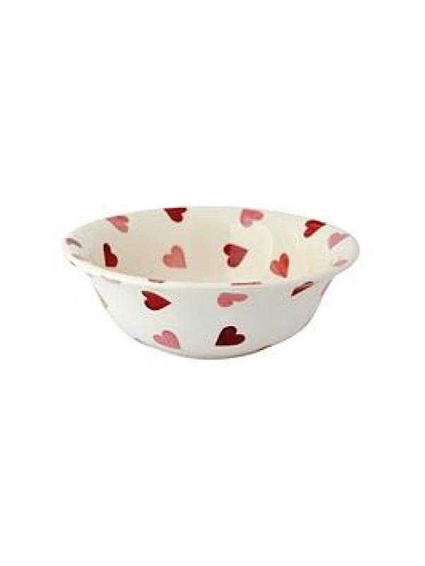 Image of Breakfast Bowl: 16Cm Cereal Bowl Emma Bridgewater Pink Hearts, Ceramic