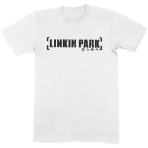 Image of Linkin Park - Bracket Logo Unisex XX-Large T-Shirt - White