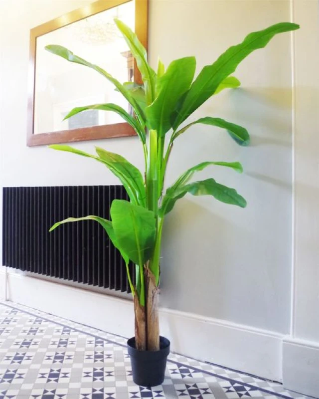 Image of Leaf Artificial Banana Tree Tropical Plant - HUGE 6FT TREE Botanik Green