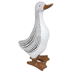 Image of Decor Dot Duck Black White Large Ornament
