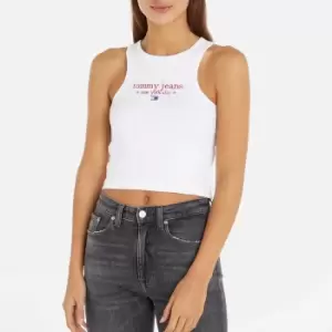 Image of Tommy Jeans Cropped NYC Baby Stretch-Cotton Tank - M