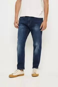 Image of Tapered Mid Blue Jeans