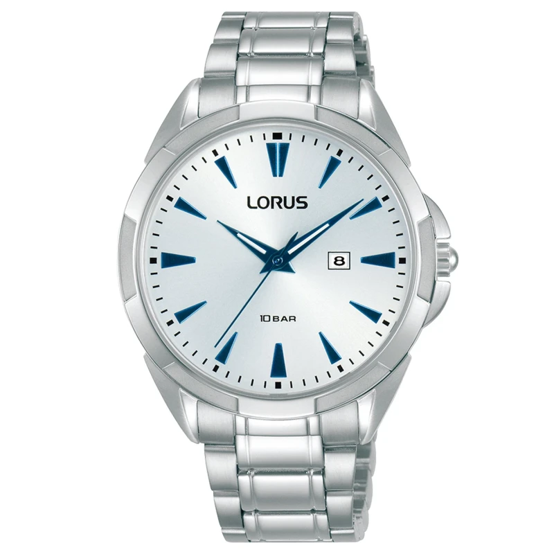 Image of Lorus RJ259BX9 Sports Date 100m (36mm) White Sunray Dial / Watch