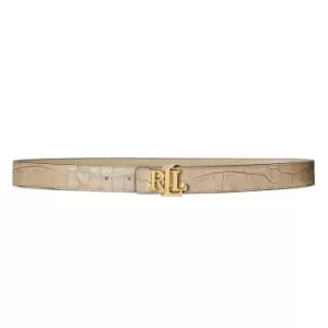 Image of Lauren by Ralph Lauren Reversible Leather Belt - Cream