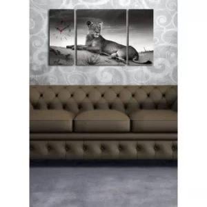 Image of 3P204045CS-12 Multicolor Decorative Canvas Wall Clock (3 Pieces)