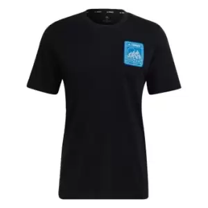 Image of adidas Terrex Patch Mountain Graphic T-Shirt Mens - Black