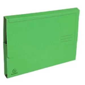 Image of Exacompta Document Wallet A4 290gsm Green Pack of 100