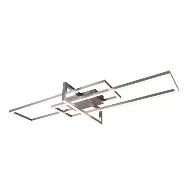 Image of Salinas Modern 34W LED Semi Flush Light Nickel Matt 3000K