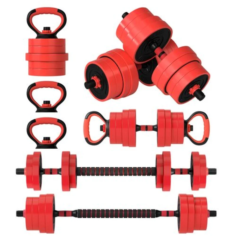 Image of SPORTNOW Weight Dumbbells Set - Barbell - Kettlebell - Push Up Stand - 30kg TJ Hughes 5063603013001