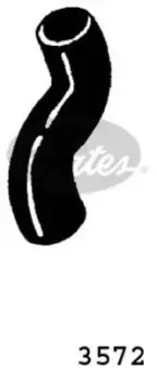 Image of Curved Radiator Hose 140mm X 34 Gates 3572