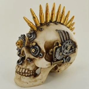 Image of Bionic Bullet Mowhawk Skull Figurine