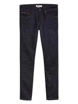 Image of Tommy Jeans TJM Scanton Slim Fit Rinse Wash Jeans, Indigo, Size 30, Length Regular, Men