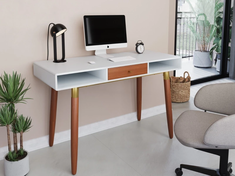 Image of Flair Edelweiss Desk in White White Unisex