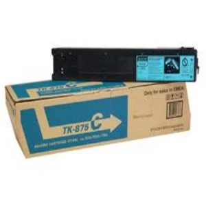 Image of Kyocera TK875C Cyan Laser Toner Ink Cartridge