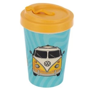 Image of Volkswagen VW T1 Camper Bus Surf Adventure Begins Screw Top Bamboo Composite Travel Mug