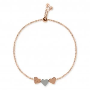 Image of Radley 18ct Rose Gold and Silver Plated Heart Charm Bracelet