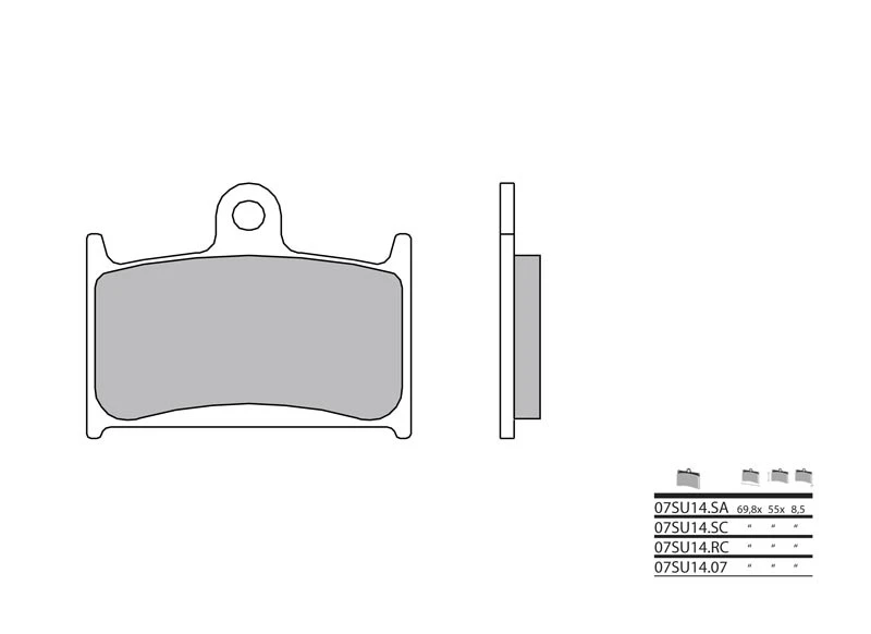 Image of Brembo S.p.A. Street Sintered Metal Brake pads - 07SU14LA