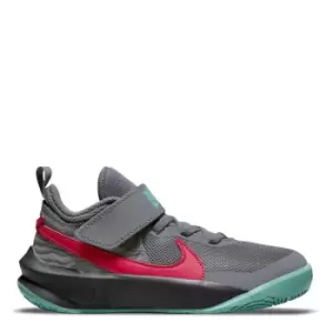 Image of Nike Team Hustle Child Boys Basketball Trainers - Grey