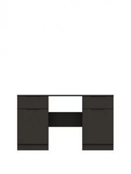 Image of Bilbao Ready Assembled High Gloss Desk - Graphite