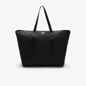 Image of Lacoste Unisex Izzie Lightweight Nylon Weekend Bag Size Unique size Noir Vert Fluo