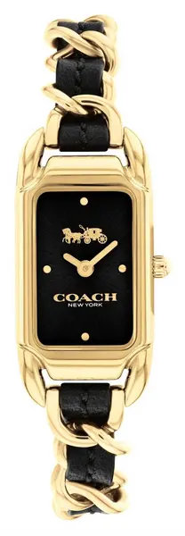 Image of Coach 14504281 Womens Cadie Black Rectangle Dial / Black Watch