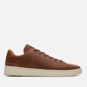 Image of TOMS Mens Trvl Lite 2.0 Leather Low Top Trainers - Tan - UK 11
