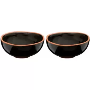 Image of Calisto Black Glazed Mini Bowls - Set of 2 - Premier Housewares