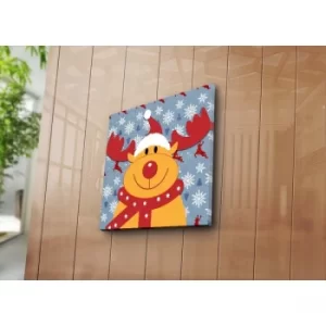 Image of 4545YYC-007 Multicolor Decorative Canvas Painting Happy Reindeer