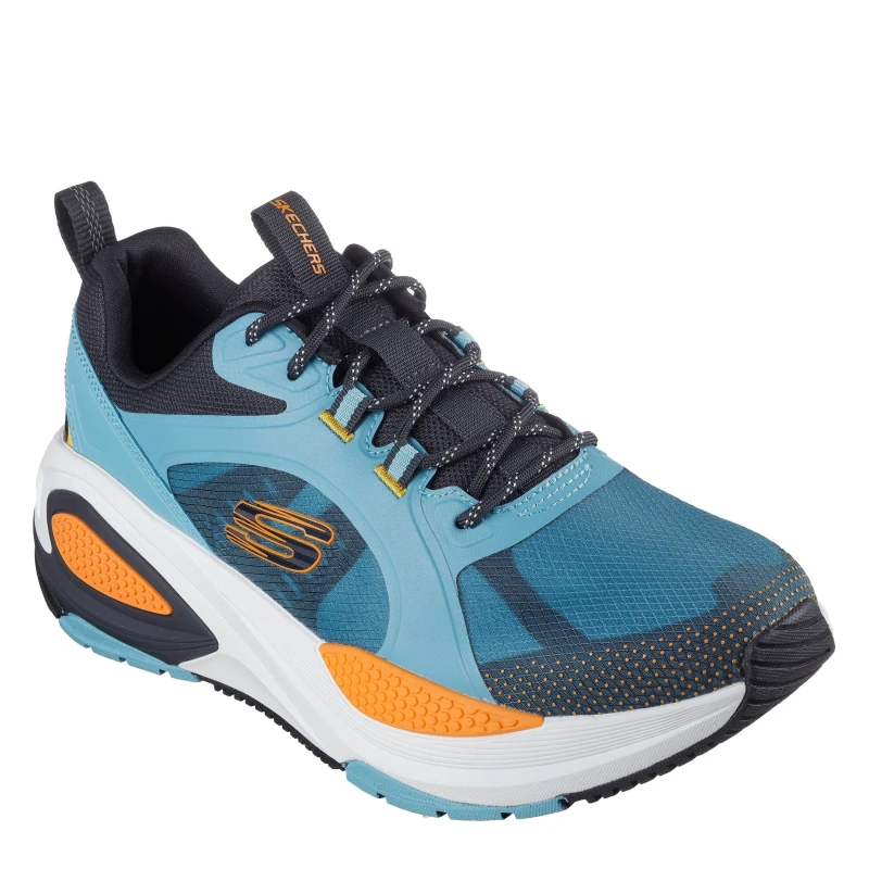 Image of Skechers Mens Monomesh Lace Up Classic Low-Top Trainers Blue/Multi male 6 (39.5)