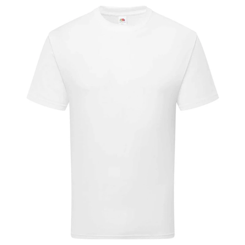Image of Fruit of the Loom Mens Pure Cotton T-Shirt in White Size: Small White Male S
