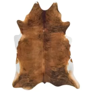 Image of Brown Faux Cow Print Rug - 190x240cm