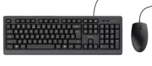 Image of Trust TKM-250 keyboard Mouse included USB QWERTZ German Black