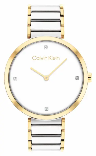 Image of Calvin Klein 25200134 Minimalistic T-Bar Dual-Tone Gold and Watch