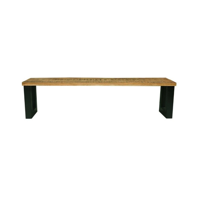 Image of Jaipur Furniture Ltd Induse Bench - Mango Wood/Iron - L44 x W140 x H45cm - Mango PP Saw Finish in Brown Brown Unisex