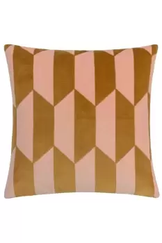 Image of Kalho Velvet Jacquard Geometric Polyester Filled Cushion