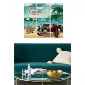 Image of MDF242171893 Multicolor Decorative MDF Painting (3 Pieces)