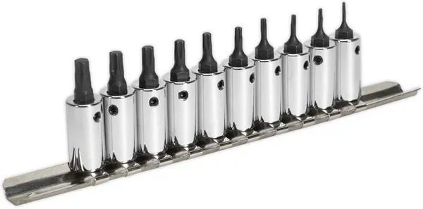 Image of Genuine SEALEY AK62252 TRX-Star Socket Bit Set 10pc 1/4Sq Drive