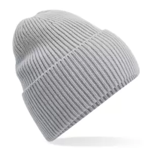 Image of Beechfield Cuffed Recycled Oversized Beanie (One Size) (Light Grey)