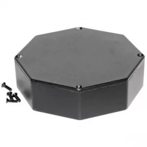 Image of Hammond 1590STPCBK Stomp Box Diecast Enclosure Octagon 133 x 133 x...