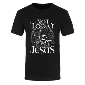 Image of Grindstore Mens Not Today Jesus T-Shirt (M) (Black/White)
