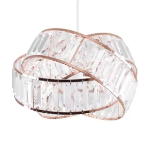 Image of Hudson Pendant Shade in Copper and Clear