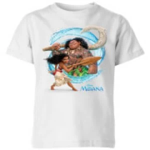 Image of Moana Wave Kids T-Shirt - White - 3-4 Years