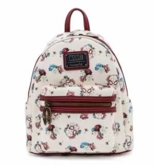 Image of Loungefly Marvel Spiderman Floral Mini Backpack